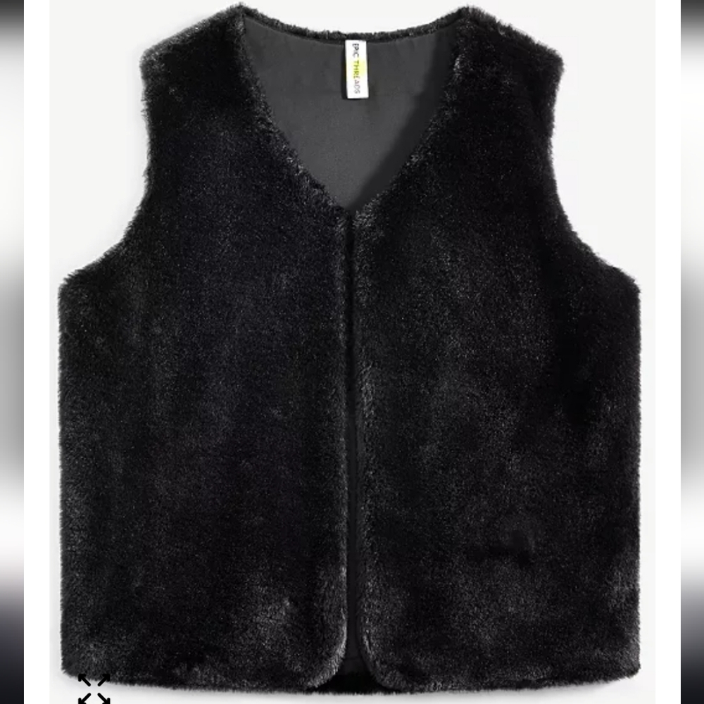 Epic Threads V-neck Faux Fur‎ Vest Kid's 14/16